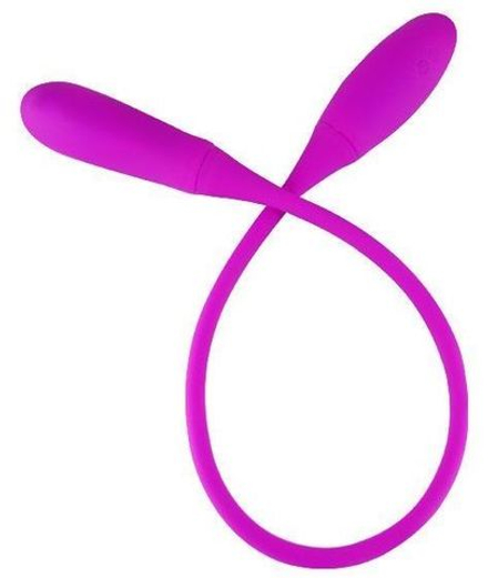 Двусторонний гибкий вибратор Snaky Vibe - 60 см.