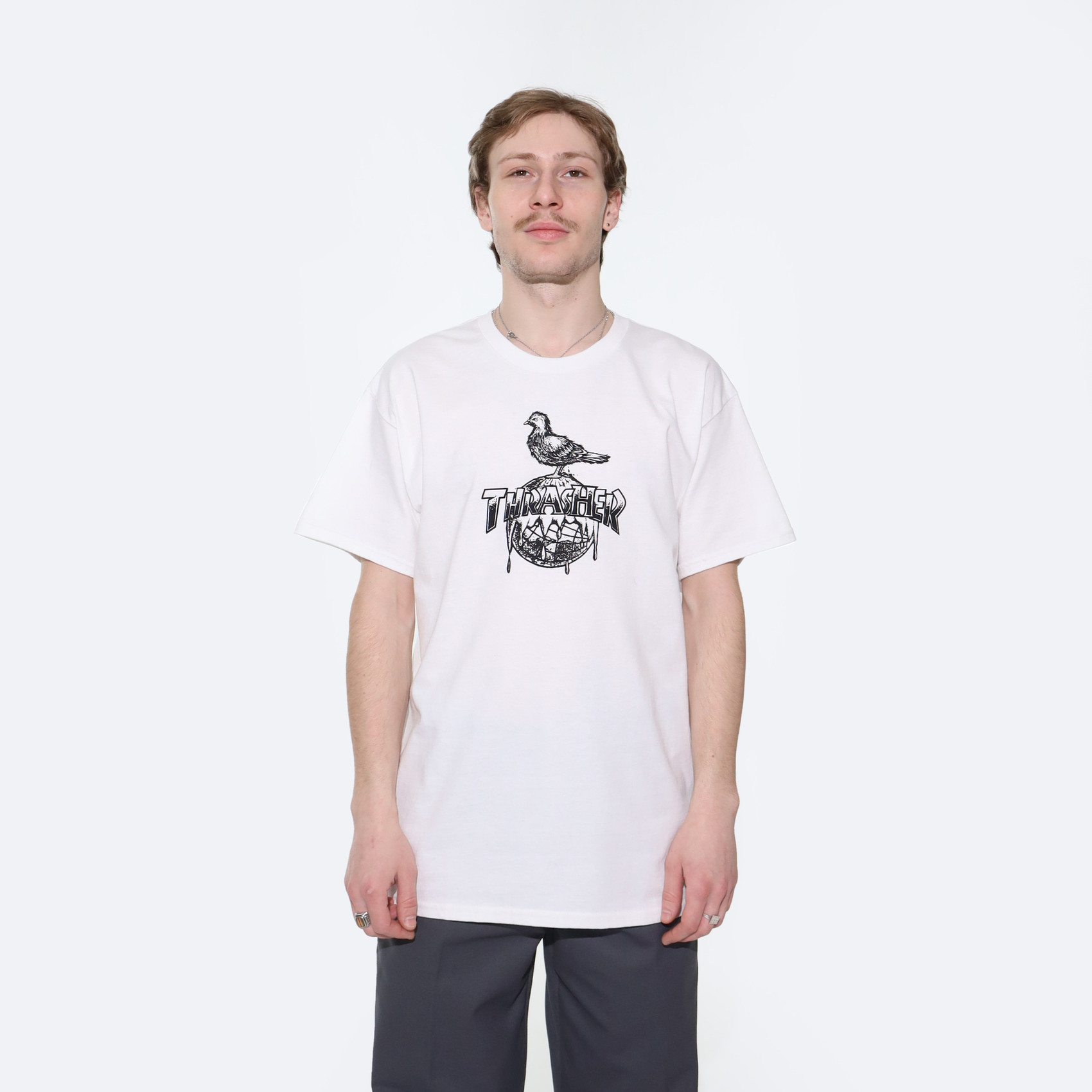Футболка Thrasher Cover The Earth T-Shirt (white) артикул: - купить в магазине Дайс