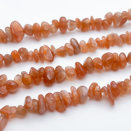 Солнечный камень бусины, крошка 3-7 мм, цена за нить 38 см