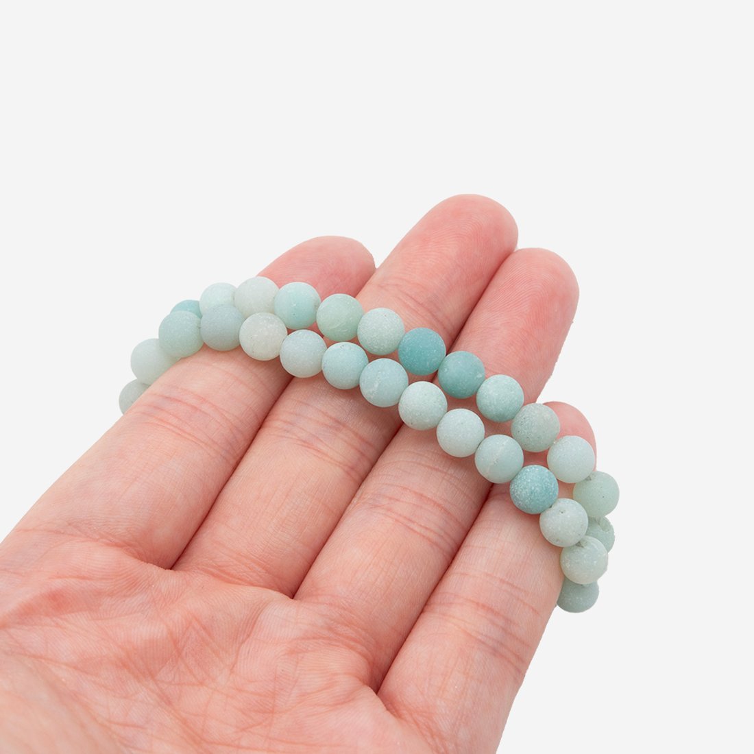 Амазонит эконом сатиновый натуральный, 6,2мм, шар