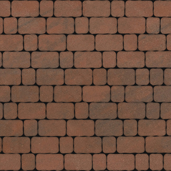 Тротуарная плитка Арена - Листопад гладкий Клинкер, комплект из 2 видов плит