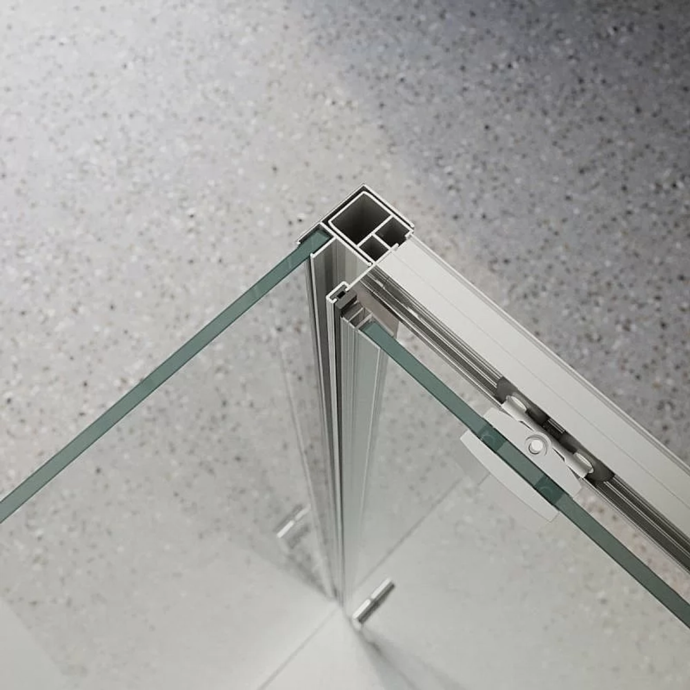 Душевой уголок BelBagno LUCE-AH-1 100х90 стекло прозрачное/профиль хром