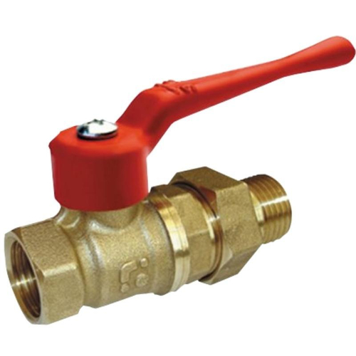 Кран латунный шаровой БАЗ.А.А31.0, 11Б27п1, DN 32, PN 40, американка, рычаг