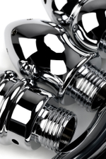 Анальный душ с тремя насадками серебряный 18 см