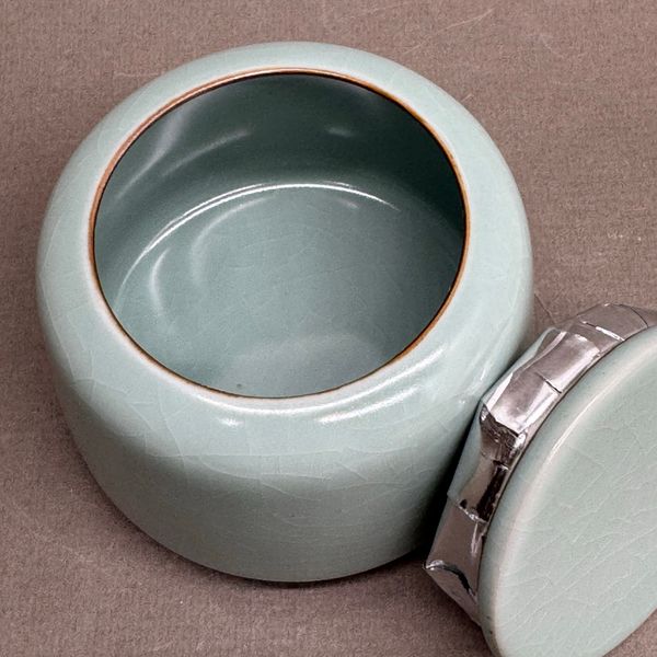 Чайница светлая бирюза, глина, 200мл