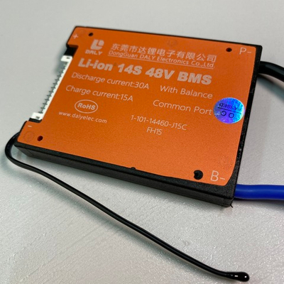 Плата Li ion BMS daly 14s52v 30A с термодатчиком