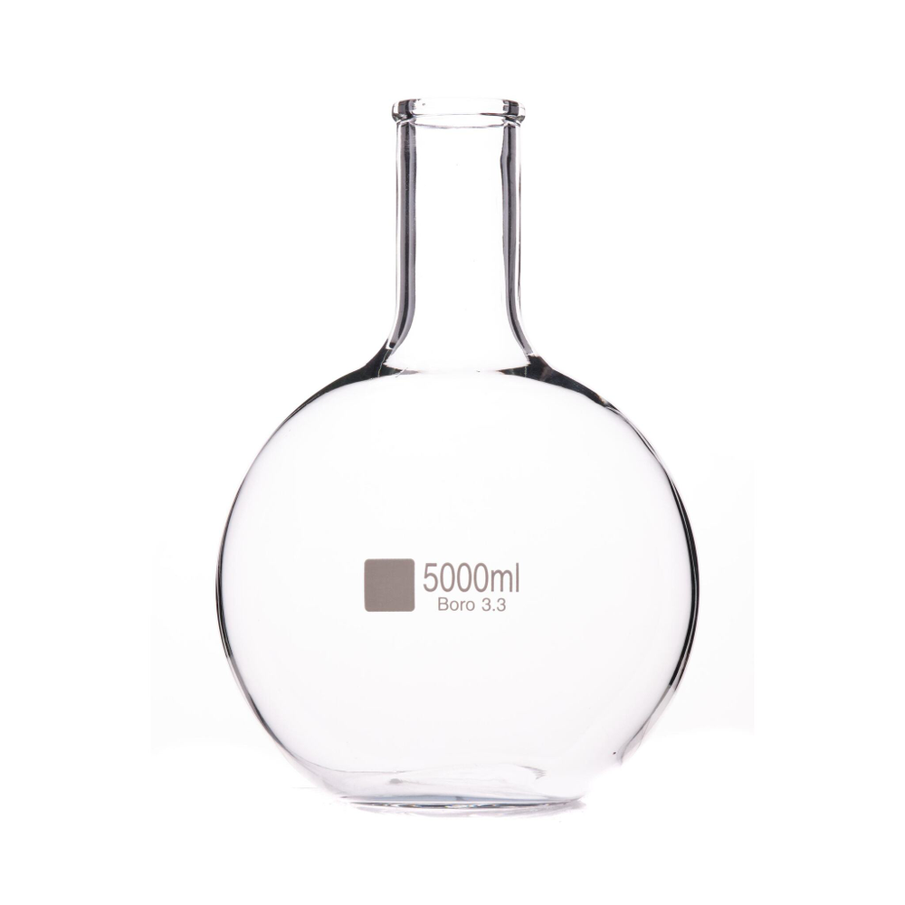 Колба плоскодонная, 5000 мл, без шлифа