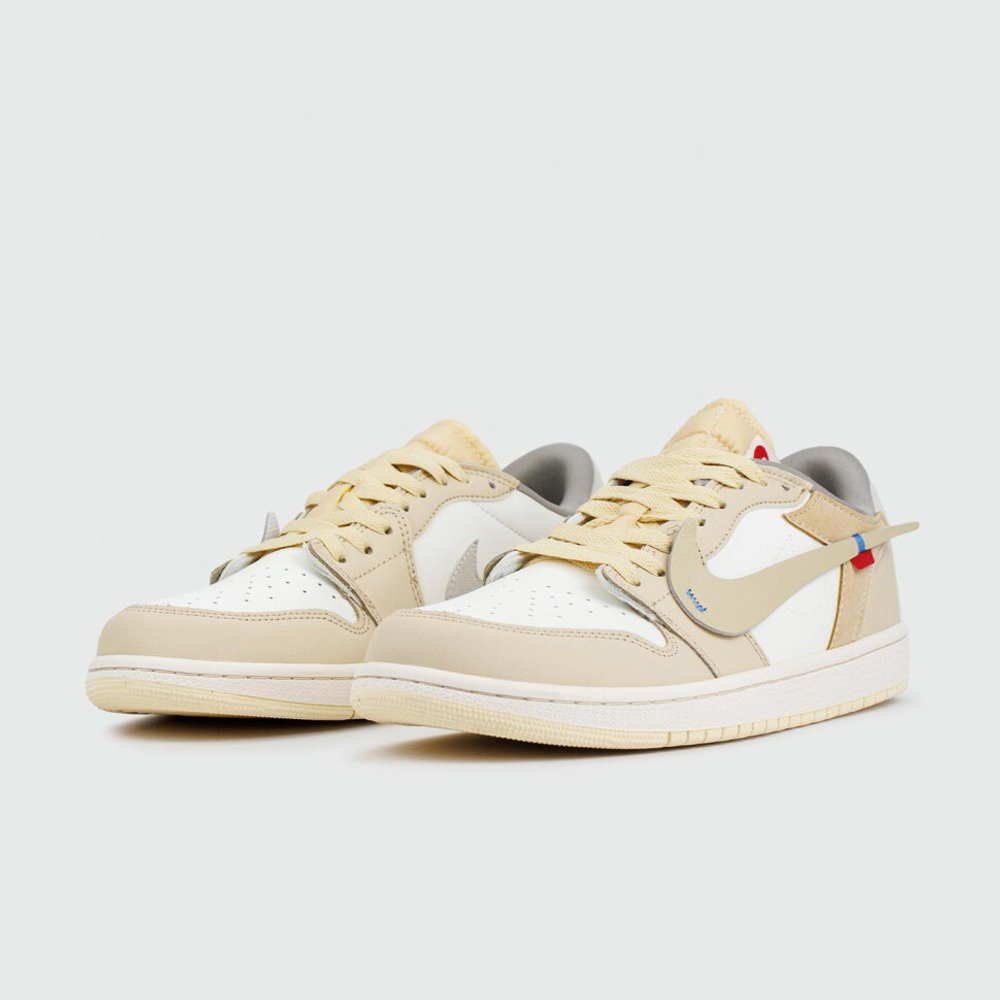 кроссовки Air Jordan 1 Low x Off-White Beige White