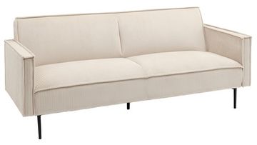 Диван прямой раскладной Кассель велюр рельефный молочный