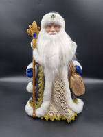 Дед Мороз 40см музыкальный в синей шубе ST202A