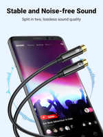 Переходник 2*Audiof 3.5mm - Audio 3.5mm, UGREEN 30620