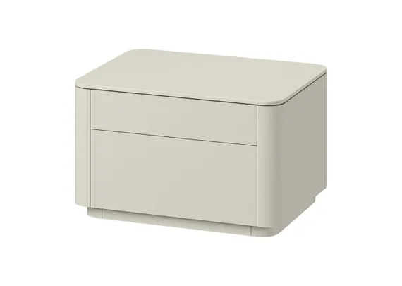 Тумба прикроватная Tammi 2 ящика ширина 60 см (молочный)