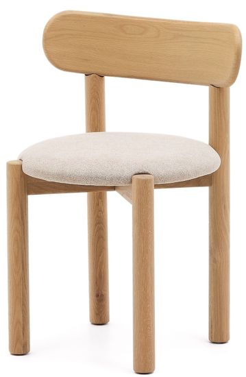 Стул Nebai из бежевой синели с каркасом из массива дуба и натуральной отделкой FSC MIX CreditСтул Nebai из черной синели с каркасом из массива дуба и черной отделкой FSC MIX Credit Испания La Forma