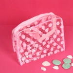 Косметичка прозрачная «Adventure - Peas», круги, цвет розовый, 16*23*9