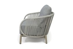 "Прато" лаунж-зона из искусственного ротанга на 4 персоны, цвет светло-серый