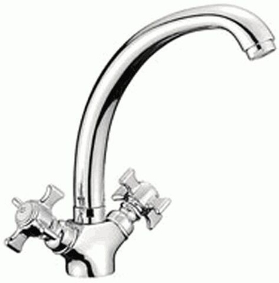 смеситель кухня LEDEME литой излив, керамика, цинк L4211