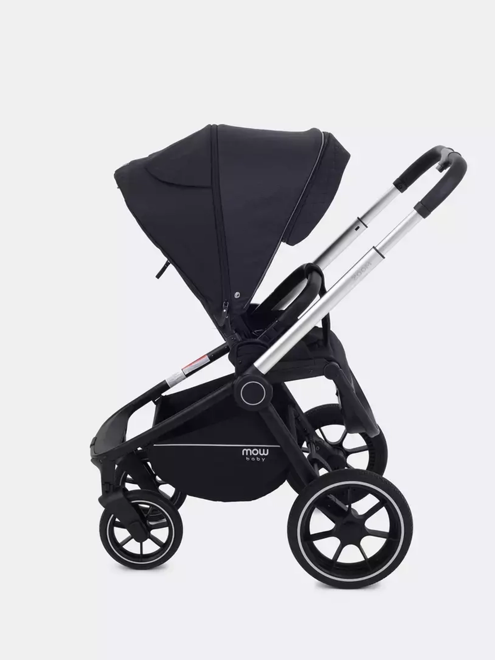 Коляска детская MOWBaby "ZOOM"PU (2в1) RA086 Silver Black