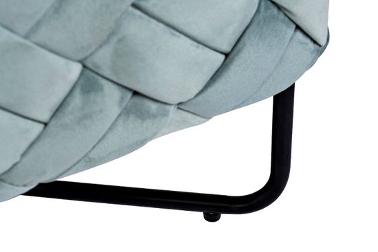 N-OT-100 MNT BL Банкетка плетеная велюр мятный 43*43*44см