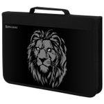 Папка на молнии BRAUBERG А4 с ручкой с органайзером 1 отделение "Savage lion" (2 штуки в упаковке)