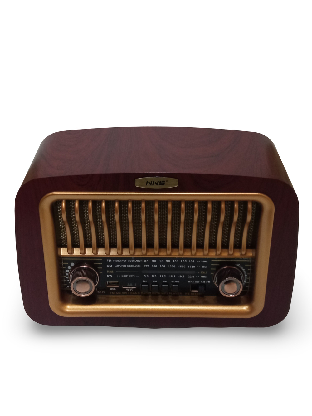 Радиоприемник в ретро стиле+MP3 плеер, Bluetooth TWS NS-6656BT