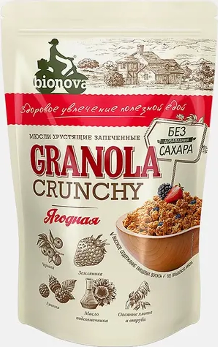 Мюсли Bionova ягодные запеченные 400г
