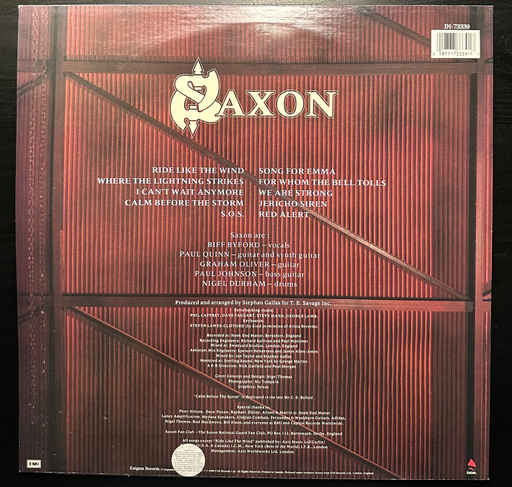 Saxon - Destiny (Канада 1988г.)