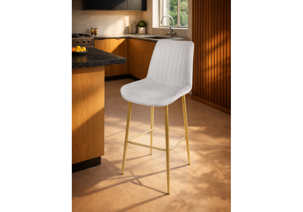 Барный стул WoodVille Седа 360 светло-серый (zd 960) / золотой np