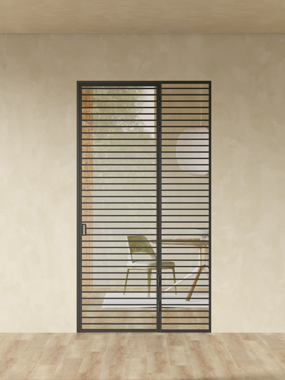 Распашная алюминиевая перегородка Minoli 12
