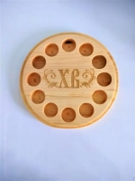 Подставка для яиц и кулича из дерева кедра (менажница)