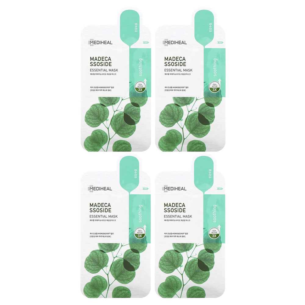 MEDIHEAL, Madecassoside, Essential Beauty Mask, 4 шт., По 24 мл (0,81 жидк. унц.)
