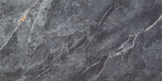 Стол обеденный раздвижной круглый D120-180х79 столешница керамика / Bonix Grey Gloss / черный муар