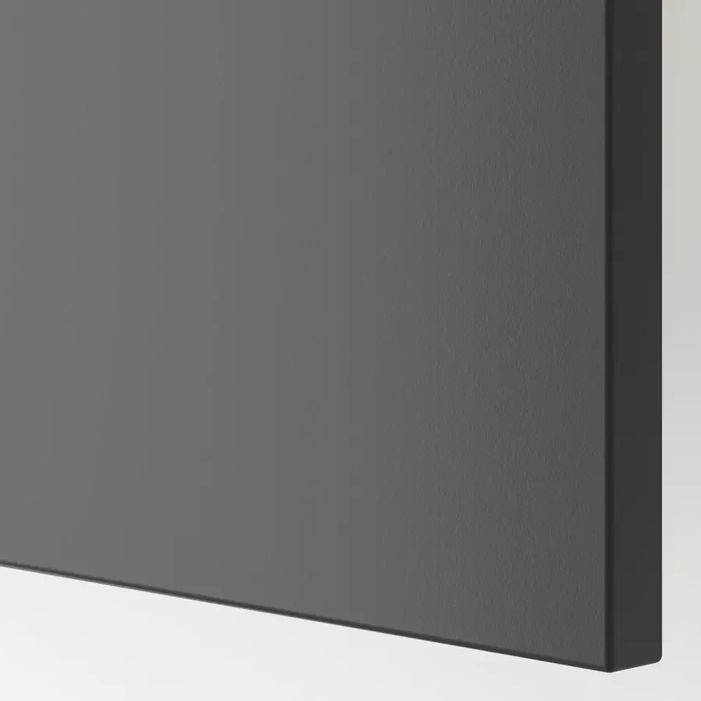 Комбинация для хранения - IKEA BESTÅ/BESTA, 120х42х112 см, черный матовый, БЕСТО ИКЕА