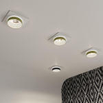 370787 SPOT NT21 246 белый/золото Светильник встраиваемый влагозащищенный GU10 9W 220V WATER