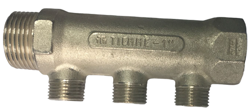 Коллектор TIEMME 1x1/2 н.р.на 3 вых никелированный