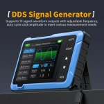осциллограф FNIRSI DSO510 Портативный цифровой осциллограф 2-в-1 + генератор сигналов, с пробником P6100, полоса пропускания 10 МГц, частота дискретизации 48 Мвыб/с