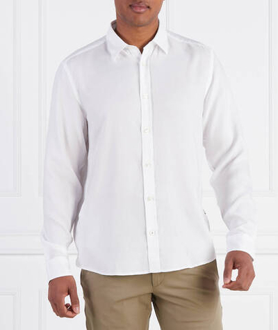 Рубашка S-LIAM-kent-C1-233 BOSS BLACK - белый(50497053)