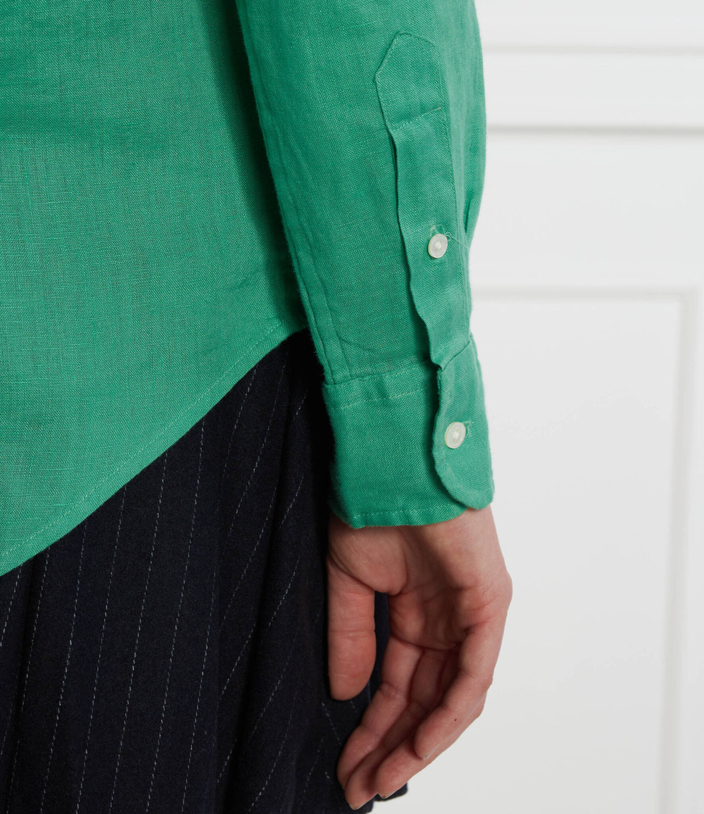 Льняная рубашка POLO RALPH LAUREN - зеленый(211920516)