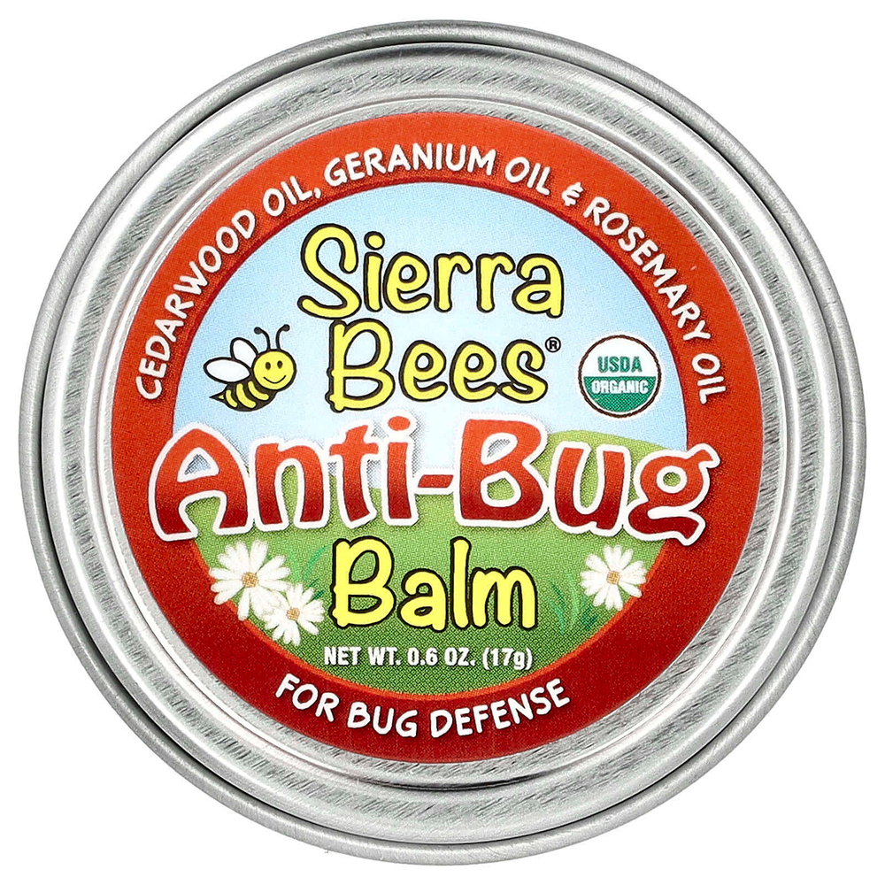 Sierra Bees, бальзам против насекомых, масло кедра, герани и розмарина, 17 г (0,6 унции)