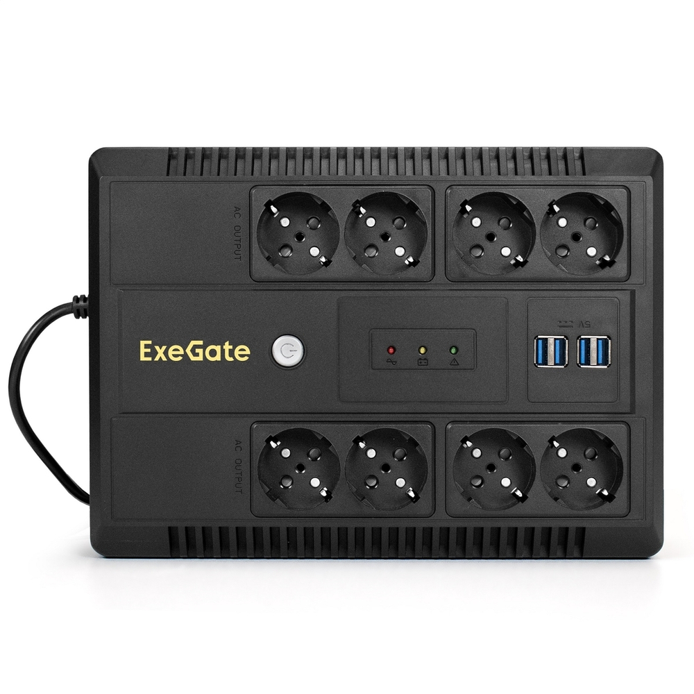 Источник бесперебойного питания  Exegate NEO NNB-650.LED.AVR.8SH.CH