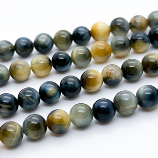 Тигрово-соколиный глаз бусины, диаметр около 8,3-8,6 мм, цена за 11-12 шт (1/4 нити)