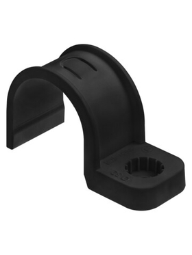 Крепеж-скоба для трубы 32 мм односторонняя для прямого монтажа (25 шт.) черная TDM SQ0405-6114