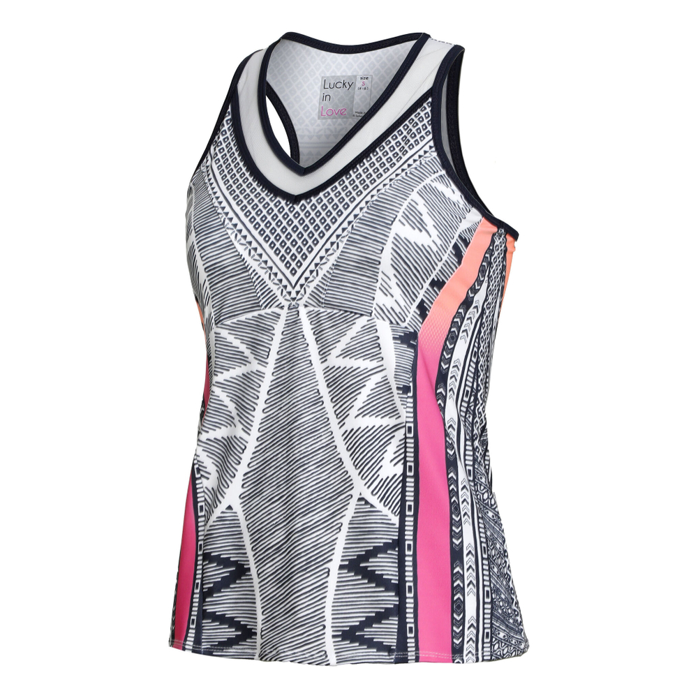 Женская теннисная майка Lucky in Love Santa Fe Glow Tank Top Women - Blue, Multicoloured