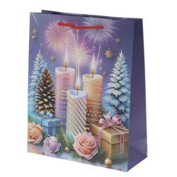 GAEM Пакет подарочный (бумага 210г/м2, блок 12шт), L32 W10 H26 см, 4в.