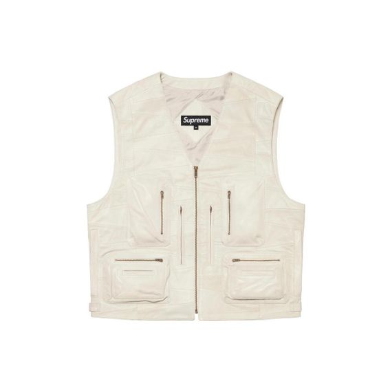 Supreme SS23 Week 4 PATCHWORK LEATHER CARGO VEST V