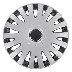 Колпаки R15 Vega 4шт (серебристо-черно матовые) ABS-пластик ARNEZI A0702058
