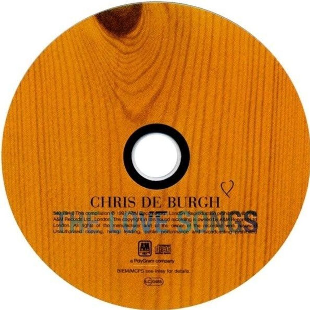 Chris De Burgh. The Love Songs (CD) Новый запечатанный компакт диск. Крис Де Бург