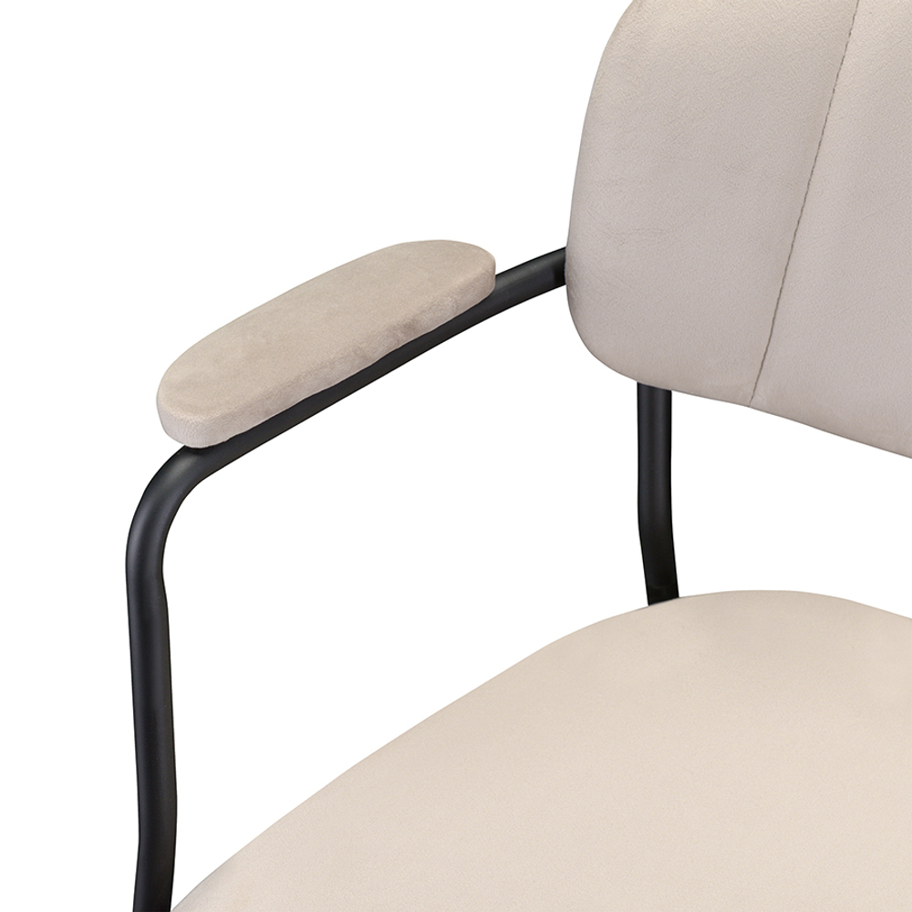 Стул Bergenson Bjorn Eirill, велюр, серо-бежевый