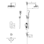 Душевая система Azario Arida скрытый монтаж, с изливом, керамический картридж, шланг 150 см, хром (AZ-K7354)