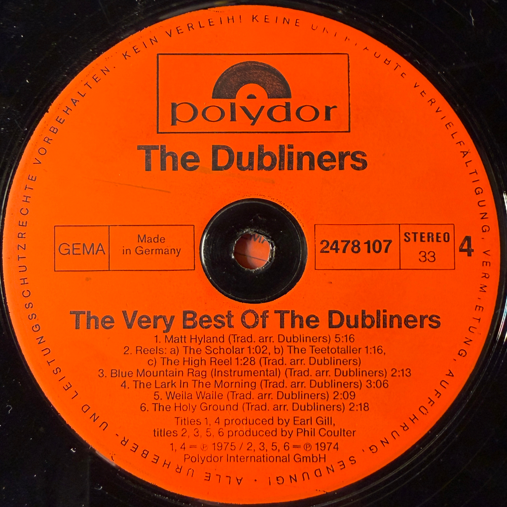 The Dubliners ‎– The Very Best Of The Dubliners 2LP (Германия 1975г.)