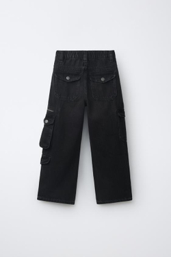 ZARA ДЖИНСЫ МУЛЬТИКАРГО, ЧЕРНЫЙ